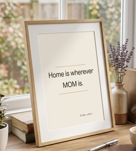 Home is wherever mom is mock up